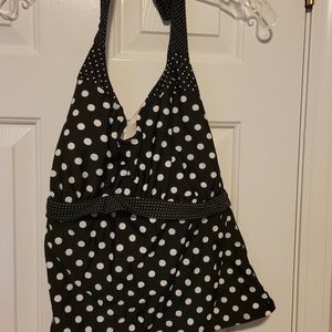 Polka dot tankini top only